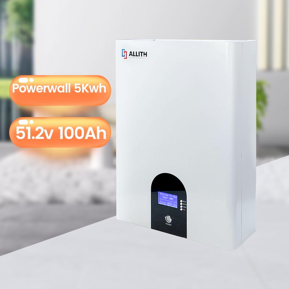 ALLITH Powerwall 5Kwh 51.2v 48V 100Ah LiFePO4 Lithium Ion Battery Pack 10Kwh 15Kwh 20Kwh 25Kwh Power 